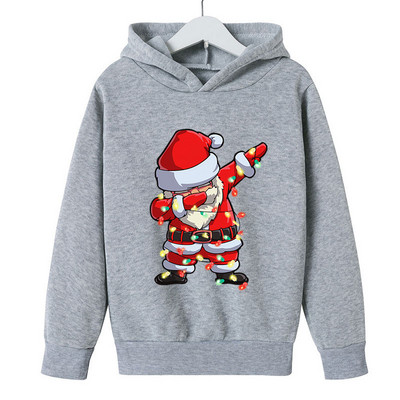 Χριστουγεννιάτικο Dab Santa Παιδικά κουκούλα Ρούχα κινουμένων σχεδίων Παιδικά πουλόβερ Ρούχα μακρυμάνικα χαρούμενα Χριστούγεννα για αγόρια κορίτσια με κουκούλα