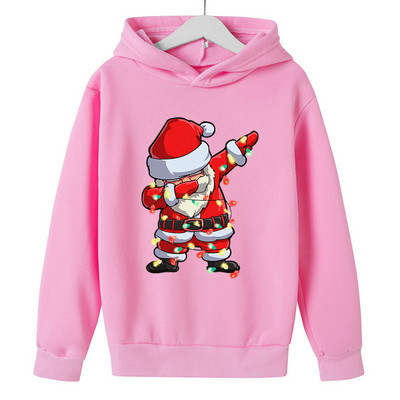 Χριστουγεννιάτικο Dab Santa Παιδικά κουκούλα Ρούχα κινουμένων σχεδίων Παιδικά πουλόβερ Ρούχα μακρυμάνικα χαρούμενα Χριστούγεννα για αγόρια κορίτσια με κουκούλα