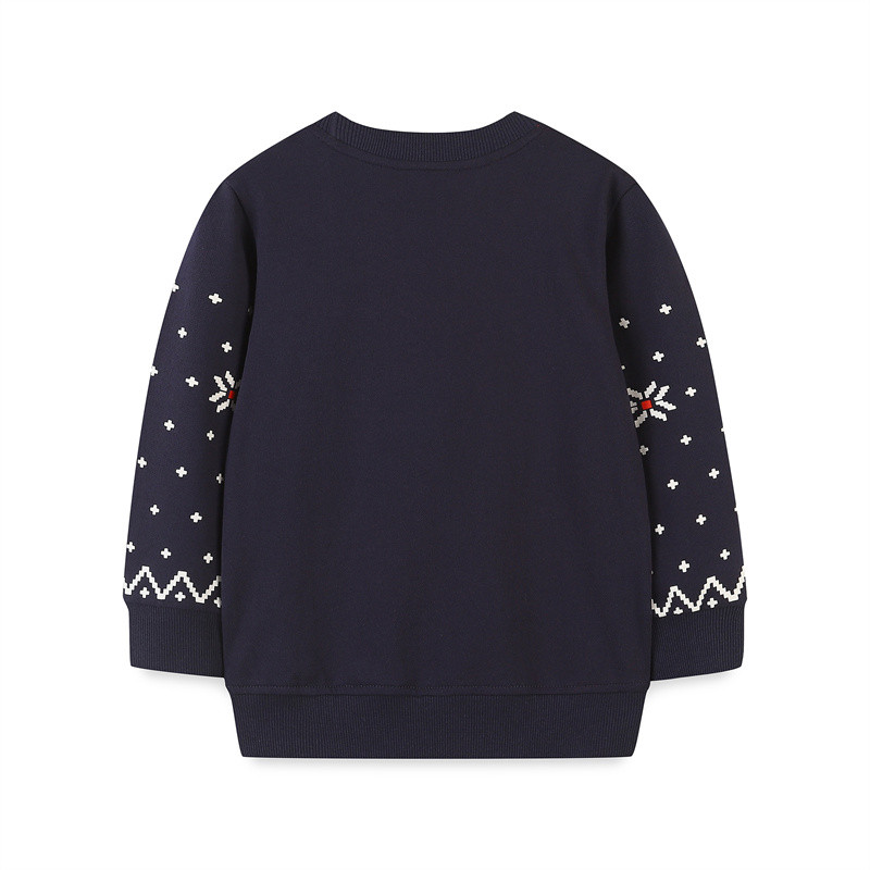 Jumping Meters 2-7T Коледни суичъри с дълъг ръкав за момичета Памучни празнични новогодишни ризи с качулка за малки деца Бебешки дрехи Деца