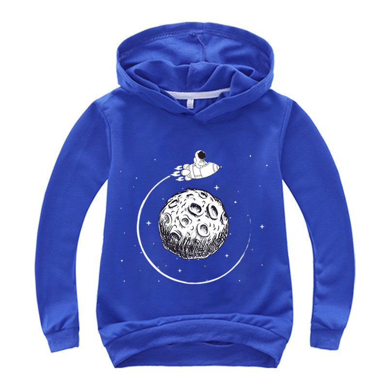Момчета, момичета, суичъри с шарки на астронавт, лято, тийнейджъри, анимационни суичъри с дълги ръкави, костюми за малки момчета, суитшърт, облекло