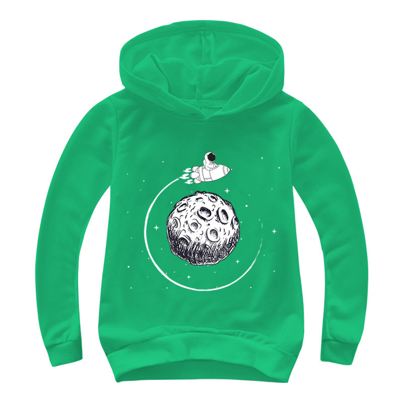 Момчета, момичета, суичъри с шарки на астронавт, лято, тийнейджъри, анимационни суичъри с дълги ръкави, костюми за малки момчета, суитшърт, облекло