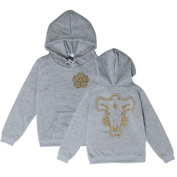 Anime Black Clover κινούμενα σχέδια παιδικά hoodie μωρά αγόρια hoodies Black Bulls Squad Emblem παιδικά ρούχα χαριτωμένα χειμωνιάτικα κοριτσίστικα φούτερ μπλούζα