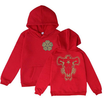 Anime Black Clover κινούμενα σχέδια παιδικά hoodie μωρά αγόρια hoodies Black Bulls Squad Emblem παιδικά ρούχα χαριτωμένα χειμωνιάτικα κοριτσίστικα φούτερ μπλούζα