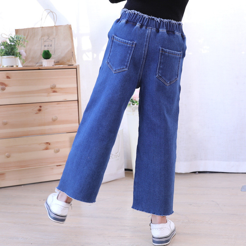 Корейски дрехи за момичета Дънки Зимни панталони Teen Plus Кадифени топли долнища Панталони Топли поларени дънкови панталони за стари момичета Детско зимно облекло