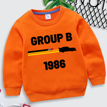 1986 група B рали коли суитчъри модни момчета стилен дизайн качулки суичъри момичета пуловери Harajuku ежедневни детски дрехи