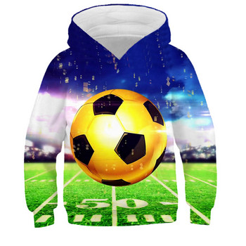 Φούτερ 3d εκτύπωσης δίχτυα ποδοσφαίρου Φούτερ για αγόρια κορίτσια Unisex μοδάτα μπλούζες με κουκούλα παιδικά μακρυμάνικα ρούχα Παλτό