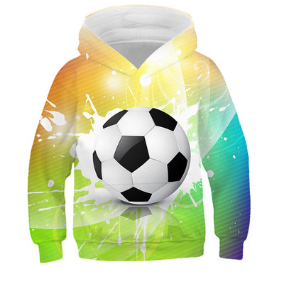 Φούτερ 3d εκτύπωσης δίχτυα ποδοσφαίρου Φούτερ για αγόρια κορίτσια Unisex μοδάτα μπλούζες με κουκούλα παιδικά μακρυμάνικα ρούχα Παλτό