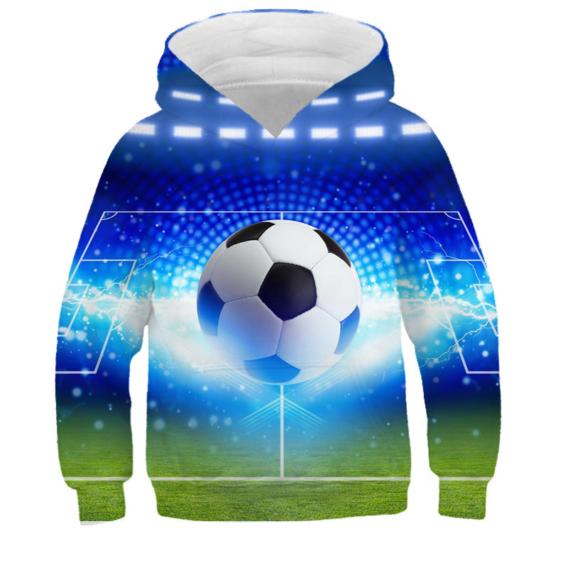 Duksevi s kapuljačom 3D print Nogometne mreže Trenerke Dječaci Djevojčice Unisex Modne majice s kapuljačom Dječje Dugih rukava Odjeća Kaput