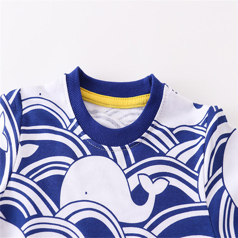 Jumping Meters Novopristigli Rockets Print Dječje jesensko zimske majice Popularne prodaje Dječje majice s kapuljačom Moda