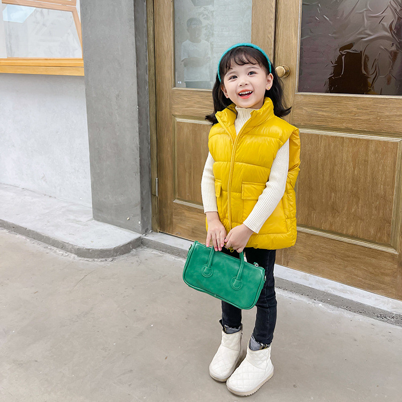 Jesen Zima Dječji prsluci Kaputi Topli prsluci za malu djecu od 2 do 7 godina za dječake Odjeća za djevojčice Sjajni vodootporni prsluci Gornja odjeća