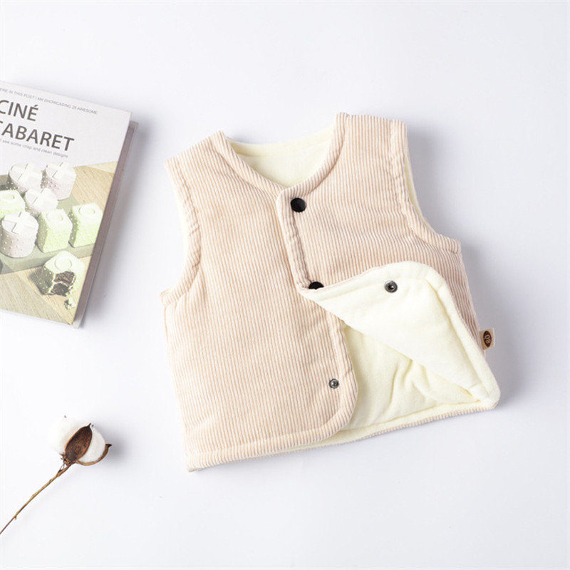 Dječji prsluk za djevojčice Dječaci Jednobojna pamučna zimska jakna Odjeća za bebe Topli prsluk Dječji kaputi bez rukava Gornja odjeća za dječake i djevojčice