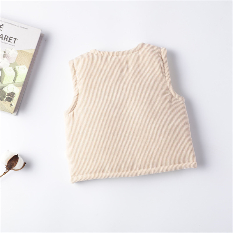 Dječji prsluk za djevojčice Dječaci Jednobojna pamučna zimska jakna Odjeća za bebe Topli prsluk Dječji kaputi bez rukava Gornja odjeća za dječake i djevojčice