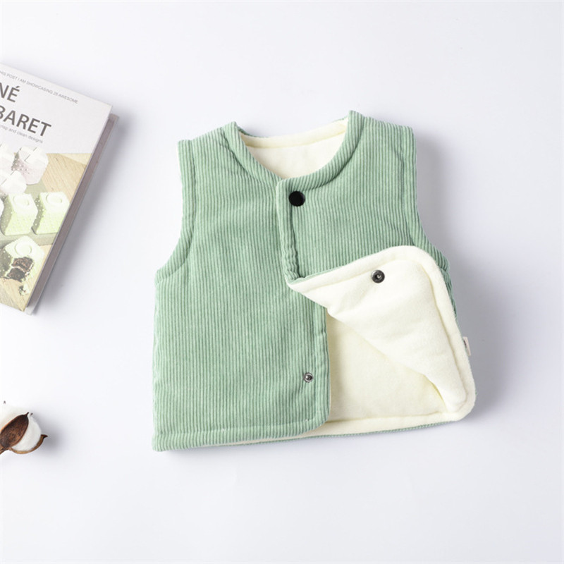 Dječji prsluk za djevojčice Dječaci Jednobojna pamučna zimska jakna Odjeća za bebe Topli prsluk Dječji kaputi bez rukava Gornja odjeća za dječake i djevojčice