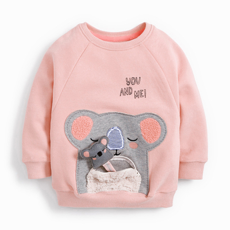 2023. Prekrasna majica za djevojčice s koalom, nove modne jesenske majice, ružičasta pamučna ležerna odjeća za djecu 2-7 godina