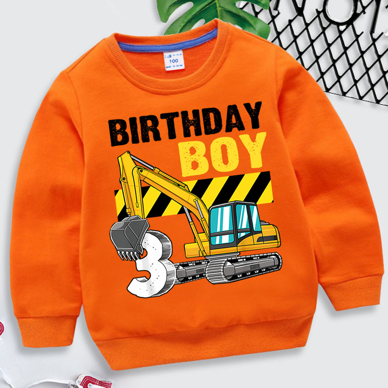 Hoodies s printom bagera Dječaci Djevojčice Dukserice s crtićima broj 3 Dječje vintage proljetne majice s kapuljačom Ležerna modna dječja odjeća