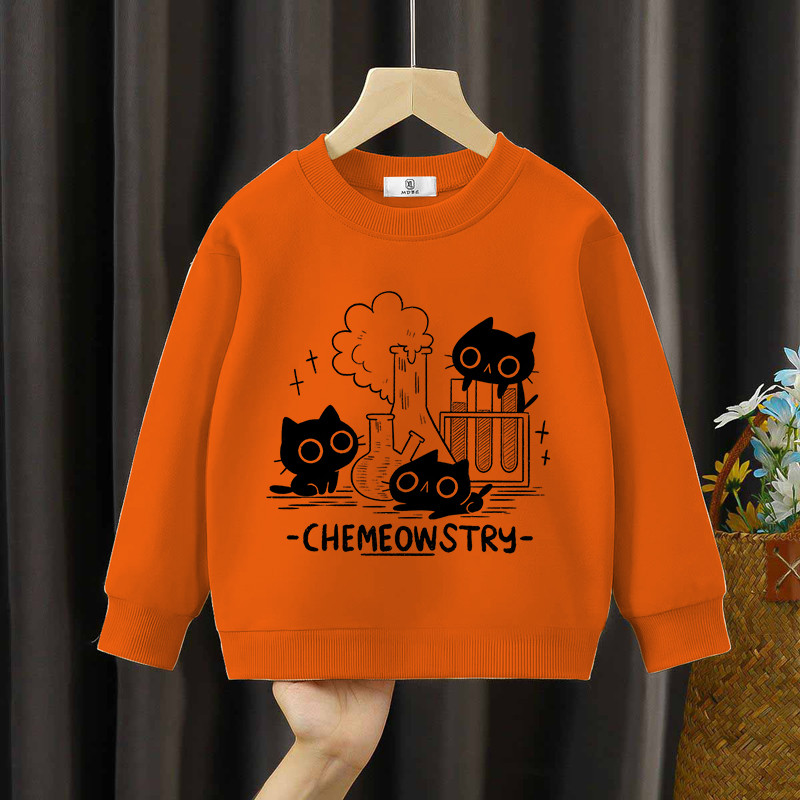 Chemeowstry Klasične dječje majice s kapuljačom Slatka crna mačka Dječja odjeća Majice s kapuljačom sa znanstvenim printom Djevojčice Dječaci majice s kapuljačom crna mačka
