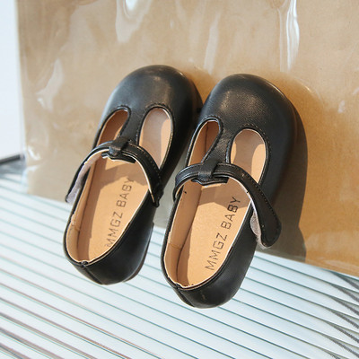 Zapatos Niña δερμάτινο παπούτσι για κορίτσια Φθινοπωρινό Νέο ρετρό απλό παιδικό παπούτσι Mary Jane Παπούτσια για μωρά Μαλακή σόλα για περπάτημα Παπούτσια ψησίματος παπουτσιών