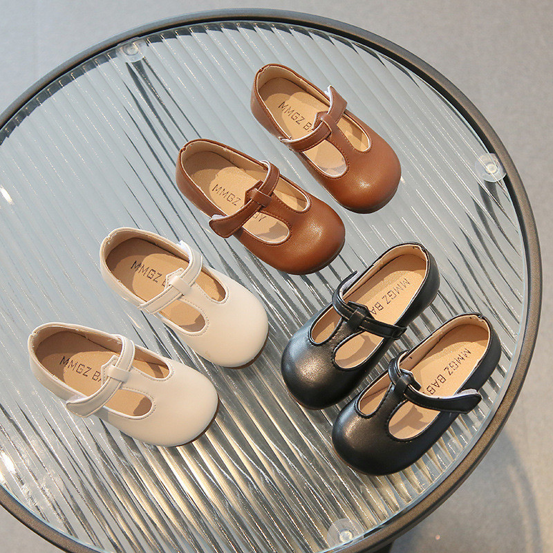 Zapatos Niña Kožna cipela za djevojčice Jesenska nova retro jednostavna dječja cipela Mary Jane cipela Dječja cipela Cipela s mekim potplatom Cipela za hodanje Gril cipele