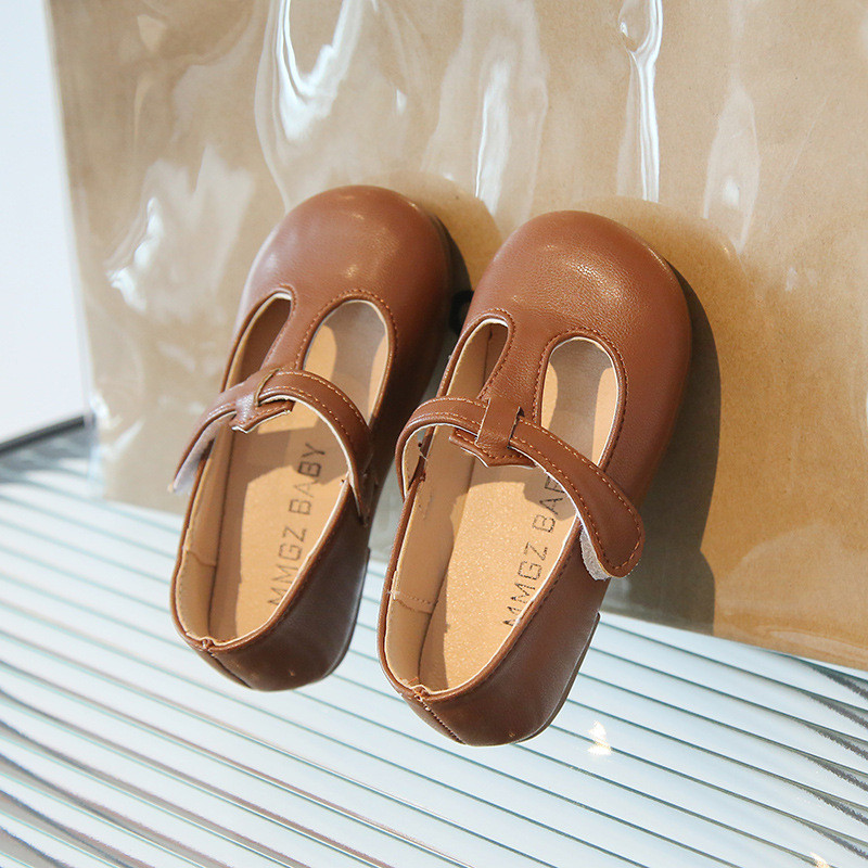 Zapatos Niña Kožna cipela za djevojčice Jesenska nova retro jednostavna dječja cipela Mary Jane cipela Dječja cipela Cipela s mekim potplatom Cipela za hodanje Gril cipele