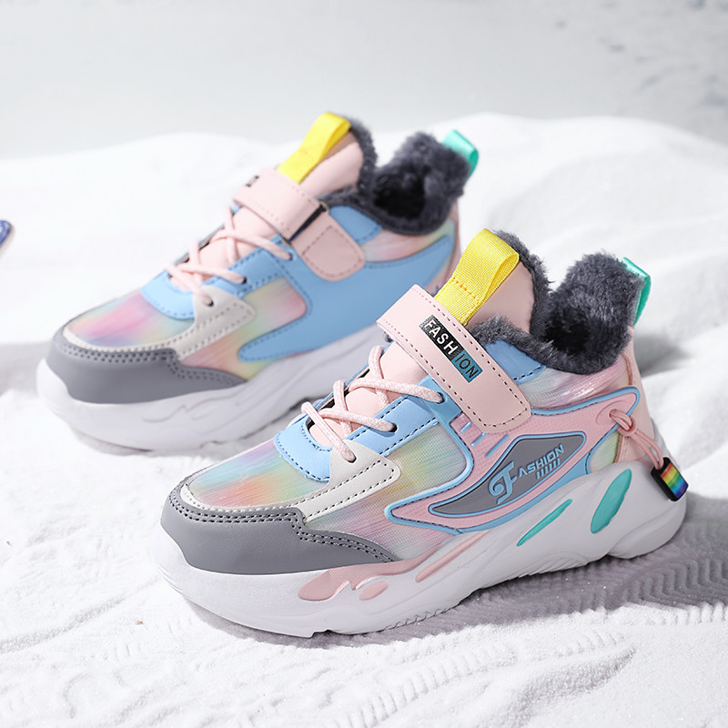 Cipele za djevojčice Ljeto Zima Toplo krzno Dječje krznene cipele Dječje cipele Ženske princeze Debele tenisice Dječje Slatke 3 5 6 7 8