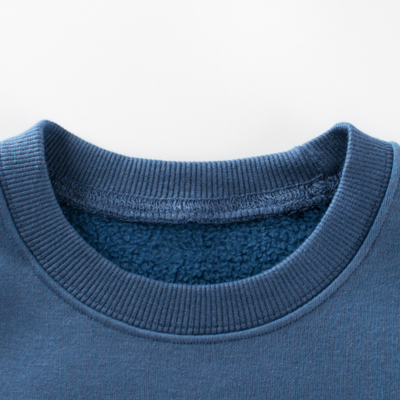 TUONXYE Zimske majice dugih rukava za dječake s uzorkom slova Pamuk Baršun Mekani dječji ležerni topli puloveri 2-9 godina