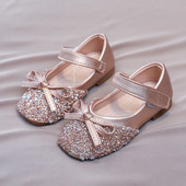 Κορίτσια Rhinestone Μαλακή σόλα Princess Παπούτσια Δερμάτινα φλατ παπούτσια Bling φόρεμα Παπούτσια πάρτι Γαμήλια παράσταση Performance Παιδικά παπούτσια