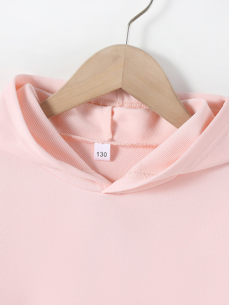 Jesenska 4-12 godina ružičasta dječja odjeća za bebe Djevojčice Džemper s kapuljačom Dukserice Odjeća za bebe dugih rukava