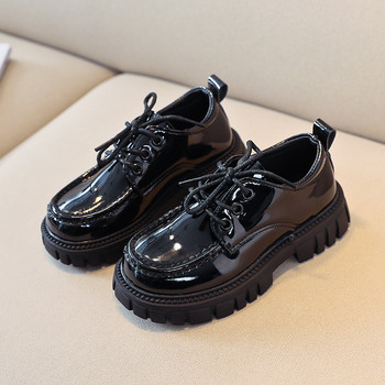 Δερμάτινα παπούτσια για κορίτσια για αγόρια Μασίφ μαύρα παιδικά παπούτσια για κορίτσια Spring Baby casual σχολικά παπούτσια flat casual Παιδικά παπούτσια για επίδειξη