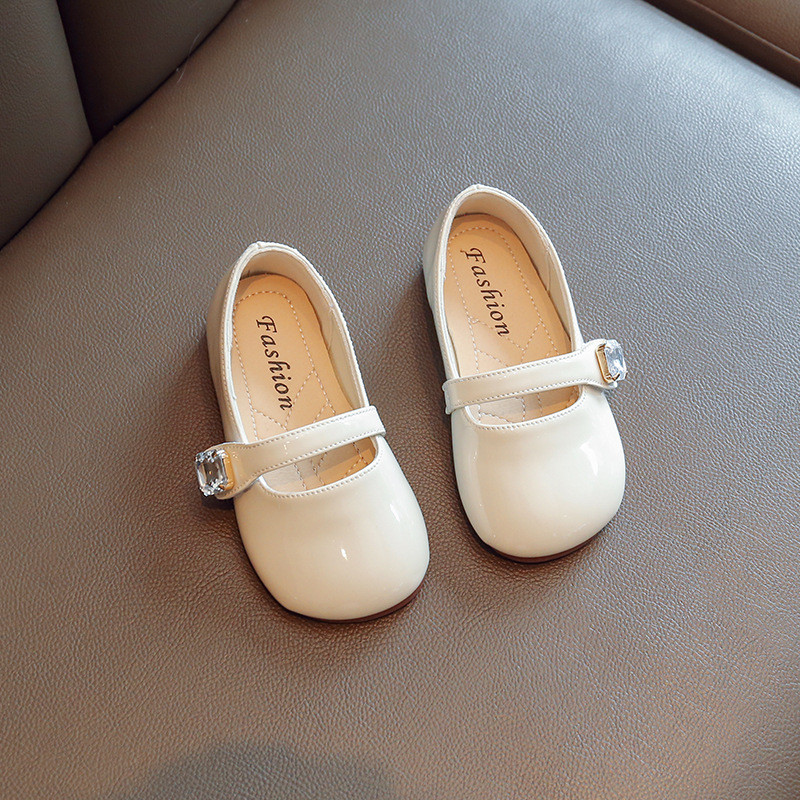 Proljeće jesen Lakirane cipele za djevojčice Modne cipele princeze sa dijamantima Plitke dječje svečane cipele jednobojne Mary Janes