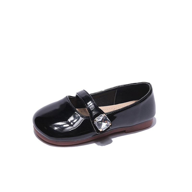 Proljeće jesen Lakirane cipele za djevojčice Modne cipele princeze sa dijamantima Plitke dječje svečane cipele jednobojne Mary Janes