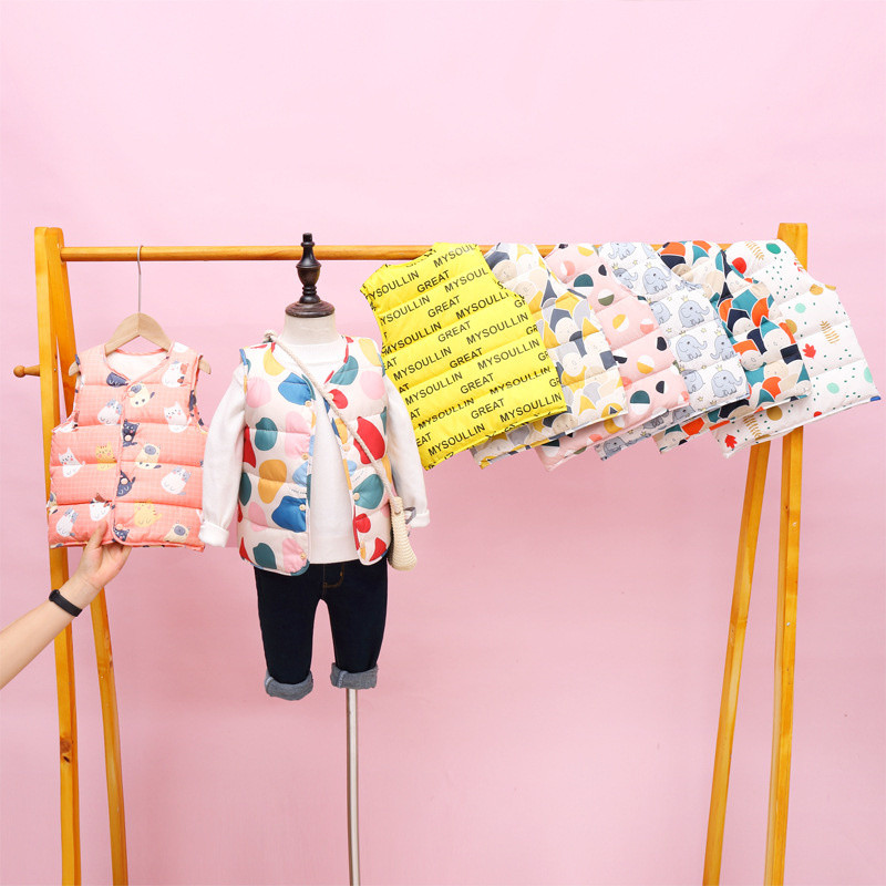 Punji kaput za bebe, dječake, djevojčice, jesen, zima, nova topla odjeća, gornja odjeća za dječake i djevojčice, dječji donji prsluk, dječja donja jakna od 3 do 7 godina