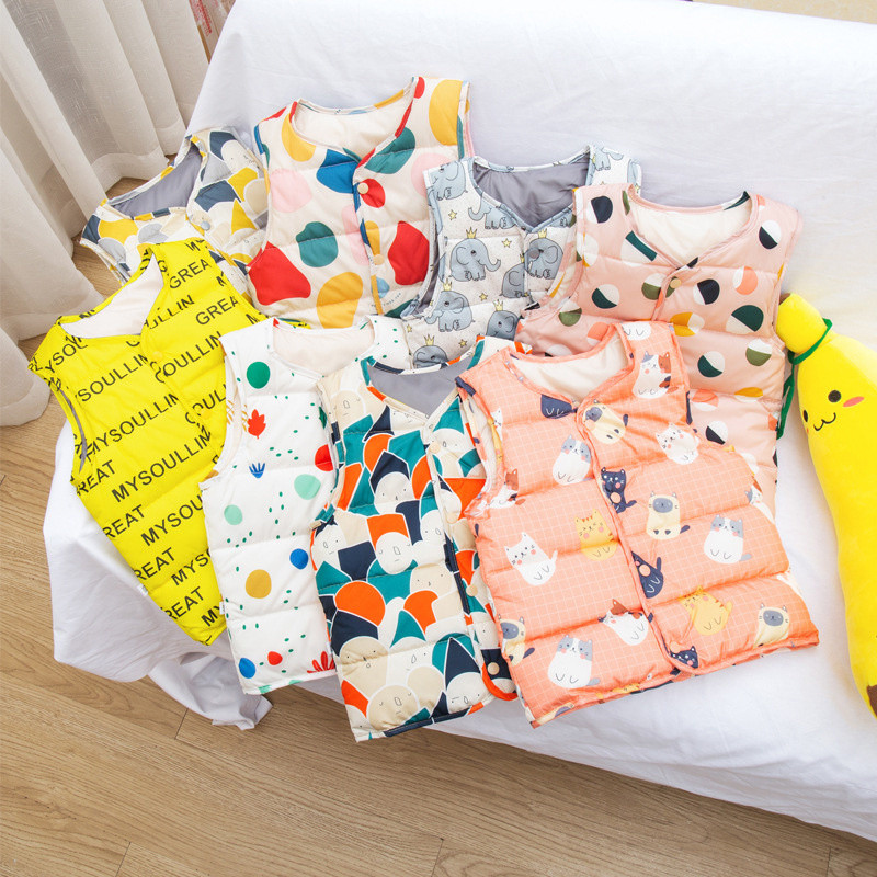 Punji kaput za bebe, dječake, djevojčice, jesen, zima, nova topla odjeća, gornja odjeća za dječake i djevojčice, dječji donji prsluk, dječja donja jakna od 3 do 7 godina