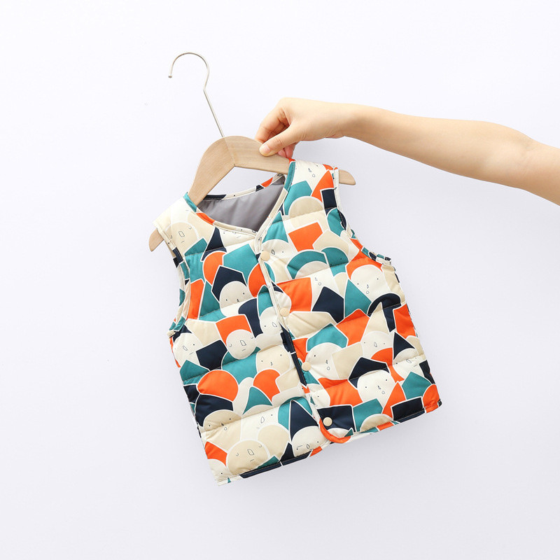 Punji kaput za bebe, dječake, djevojčice, jesen, zima, nova topla odjeća, gornja odjeća za dječake i djevojčice, dječji donji prsluk, dječja donja jakna od 3 do 7 godina