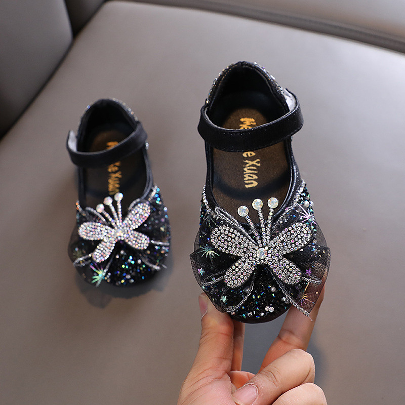 Princess dječje kožne cipele za djevojčice Pearl BowKnot ravne cipele Modne dječje meke cipele za vjenčanje Cipele za djecu djevojčice