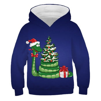 Kawaii Hoodies Χριστουγεννιάτικα 3D Print Φούτερ Santa Snowmen Φούτερ για αγόρια κορίτσια Unisex φούτερ με κουκούλα παιδικά Fashion Oversized Hoodie