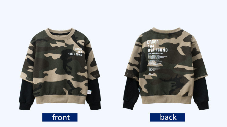 Proljetna dječja maskirna majica za dječake Djevojčice 100% pamuk, europska ležerna sportska majica s kapuljačom