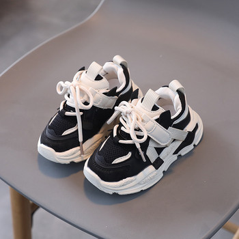 2023 Детски спортни обувки Модни кръстосани мрежести дишащи маратонки за момчета Пролет Есен Деца Момичета Маратонки за бягане на открито G02122