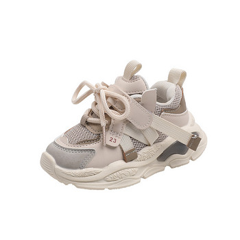 2023 Детски спортни обувки Модни кръстосани мрежести дишащи маратонки за момчета Пролет Есен Деца Момичета Маратонки за бягане на открито G02122