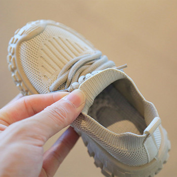 Детски спортни обувки Училищни маратонки за студенти 2023 Ежедневни плетени платове Удобни гъвкави маратонки за момче и момиче G06291