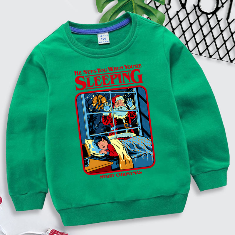 On te vidi kad spavaš Dječja odjeća s printom Dječja odjeća za djevojčice Božićna majica s kapuljačom dugih rukava Jesen Harajuku Duksevi za dječake iz crtića