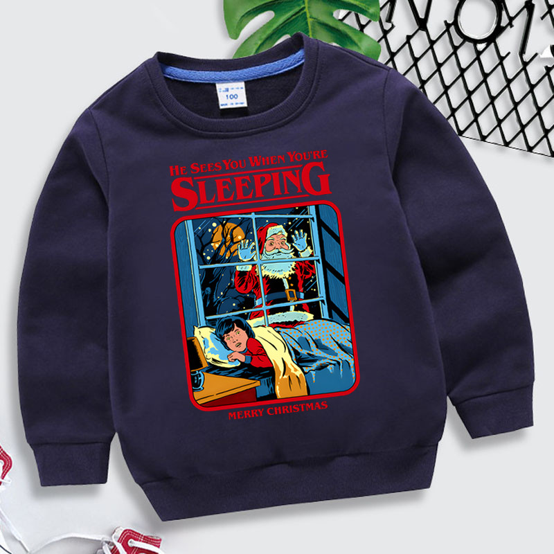 On te vidi kad spavaš Dječja odjeća s printom Dječja odjeća za djevojčice Božićna majica s kapuljačom dugih rukava Jesen Harajuku Duksevi za dječake iz crtića