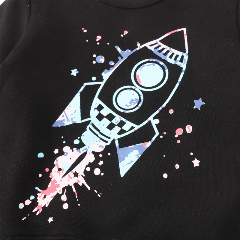 Jumping Meters Duksevi za dječake Rockets Print Moda Jesenska odjeća za bebe Dugi rukavi Dječje sportske majice Majice