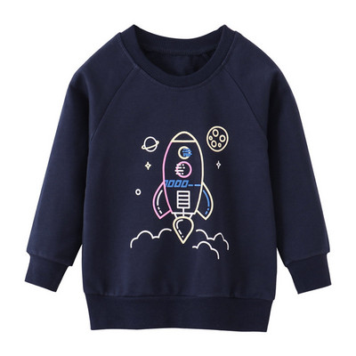 Jumping Meters Φθινόπωρο Άνοιξη Spaceman Εκτύπωση Παιδικά Φούτερ Βαμβακερά Αγόρια Κοριτσίστικα Ρούχα Μόδα με κουκούλα Παιδικά μπλουζάκια πουκάμισα