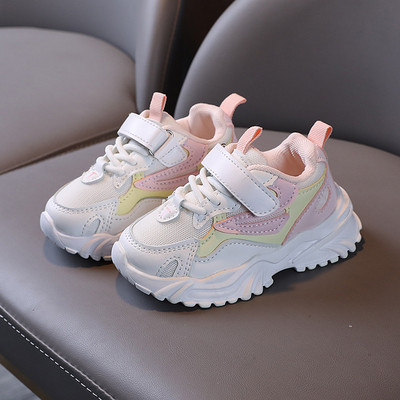 2022 Breathable Grey Chunky αθλητικά παπούτσια για αγόρια Βρεφικά παπούτσια για τρέξιμο εξωτερικού χώρου για κορίτσια Ροζ παπούτσια τένις Child Trainer Footwear F02182