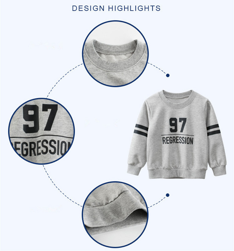 Proljetna dječja majica s kratkim rukavima Odjeća za dječake Djevojčice 100% pamuk Sweatshirts s brojevima Ležerna sportska majica s kapuljačom