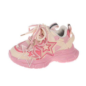 Стилни детски ежедневни маратонки със звездна форма Decos Удобни неплъзгащи се обувки за джогинг Детски масивни маратонки за момичета Деца G08194