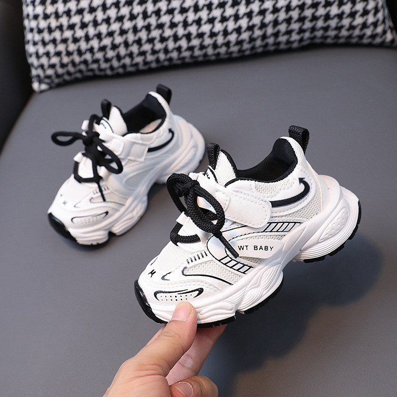 Nove proljetne dječje ležerne sportske cipele, modne pruge, prozračne mrežaste mekane neklizajuće dječje tenisice za dječake i djevojčice G08231