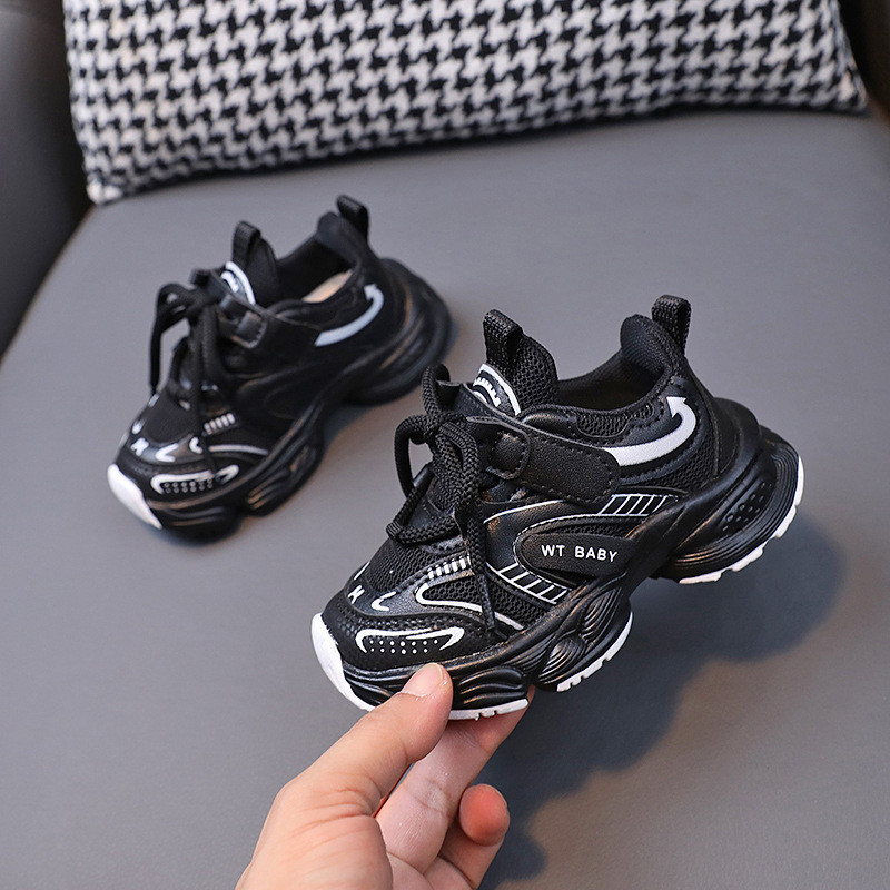 Nove proljetne dječje ležerne sportske cipele, modne pruge, prozračne mrežaste mekane neklizajuće dječje tenisice za dječake i djevojčice G08231