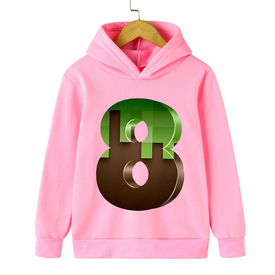 Pink Hoodie Cartoon Γενέθλια Νούμερο 2~9 Κορίτσια Streetwear Harajuku Αστείο δώρο γενεθλίων Αγόρια Ρούχα Χαριτωμένα φούτερ γενεθλίων