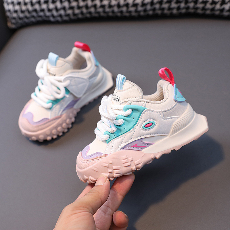 Tenisice za djevojčice Cipele Dječje proljeće jesen 2023. Dječje tenisice ravne prozračne patchwork cipele s platformom Obuća za dječake G09265